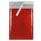 JAM Paper 6.375" x 9.5" Red Metallic Bubble Padded Mailer Envelopes, 12ct.